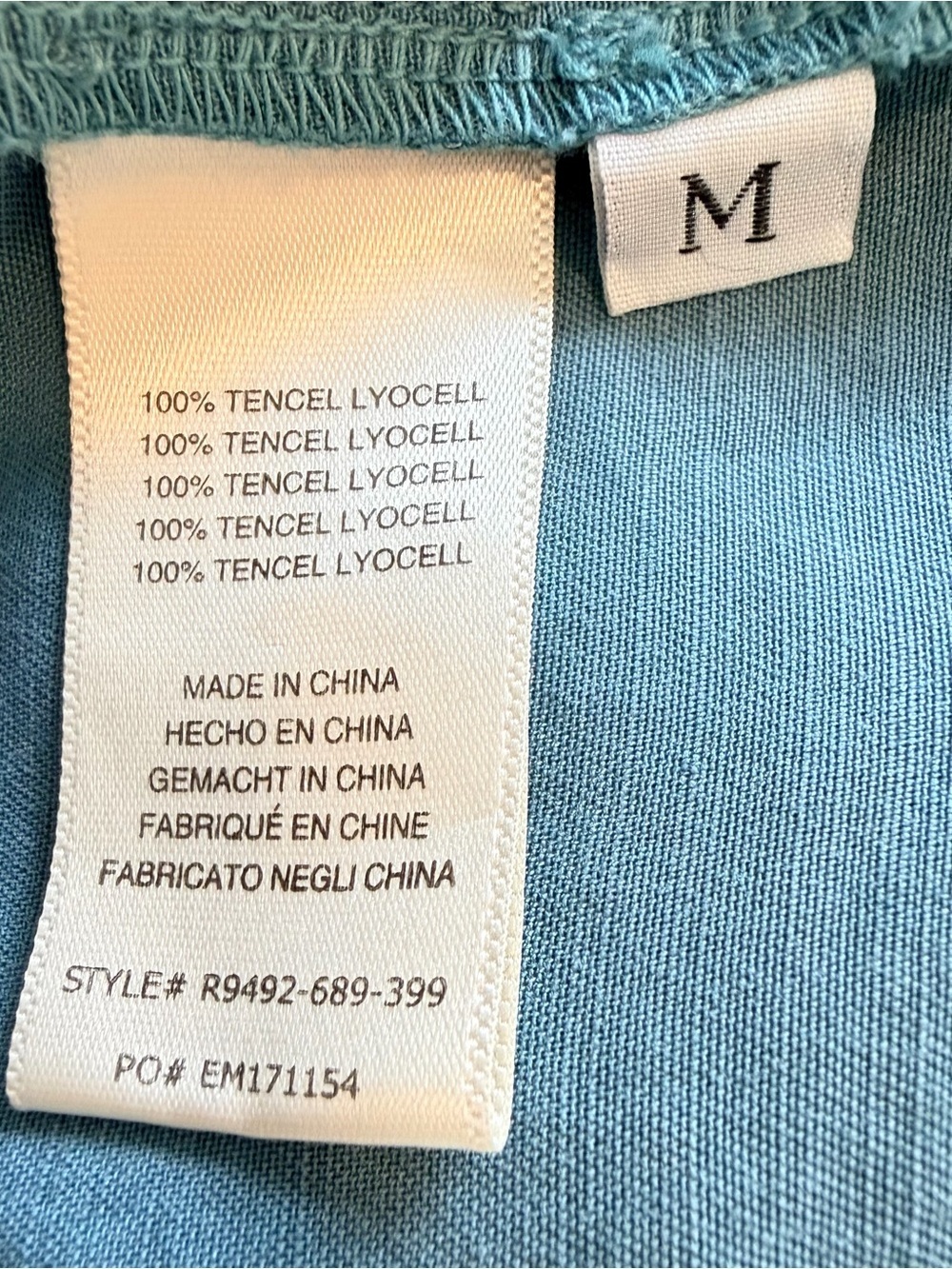 CLOTH & STONE Sleeveless Blue-Green Top, Medium - Picture 5 of 7
